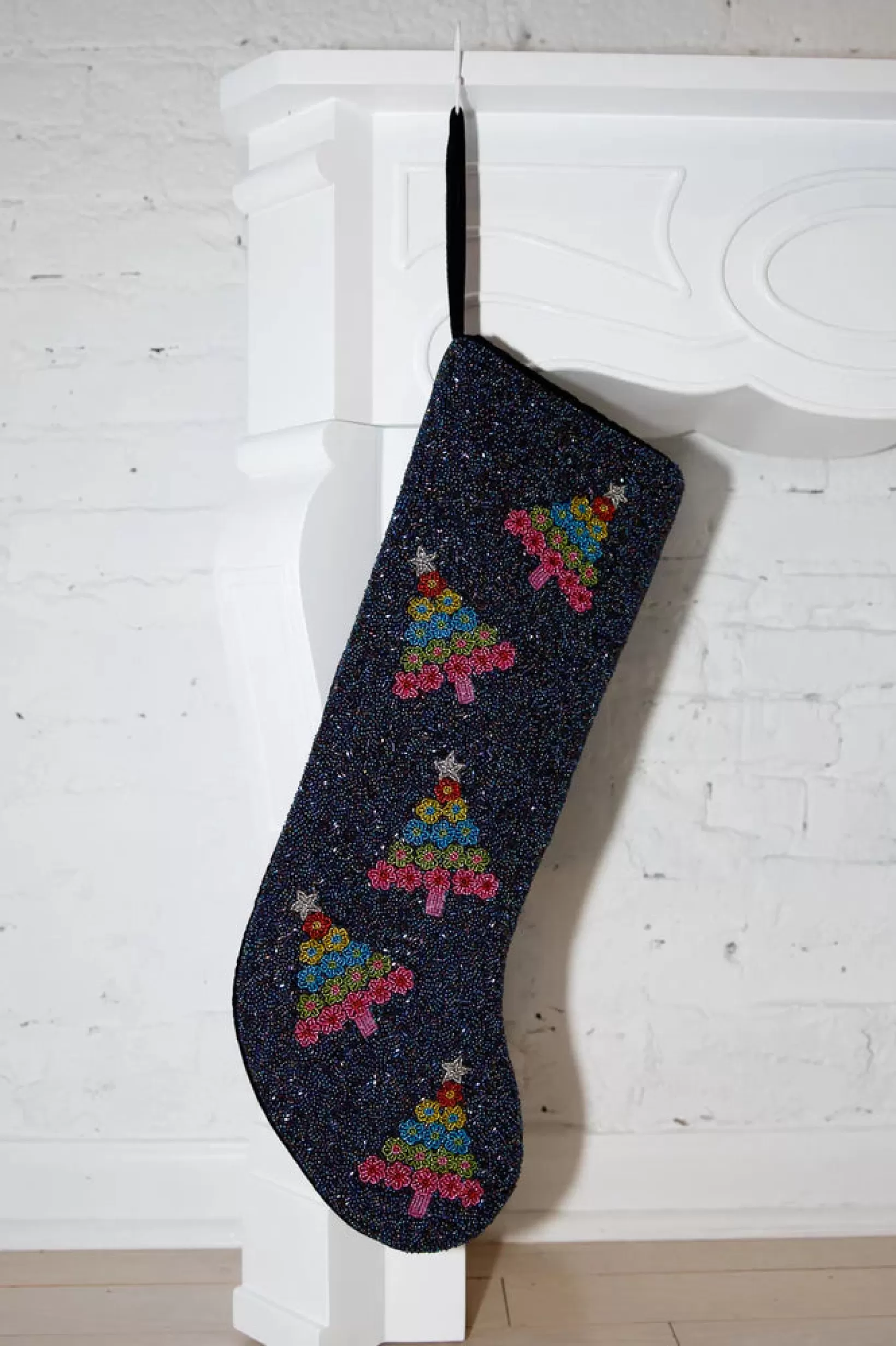 Clearance Queen of Sparkles ITES x Sami Riccioli x Black Christmas Tree Stocking