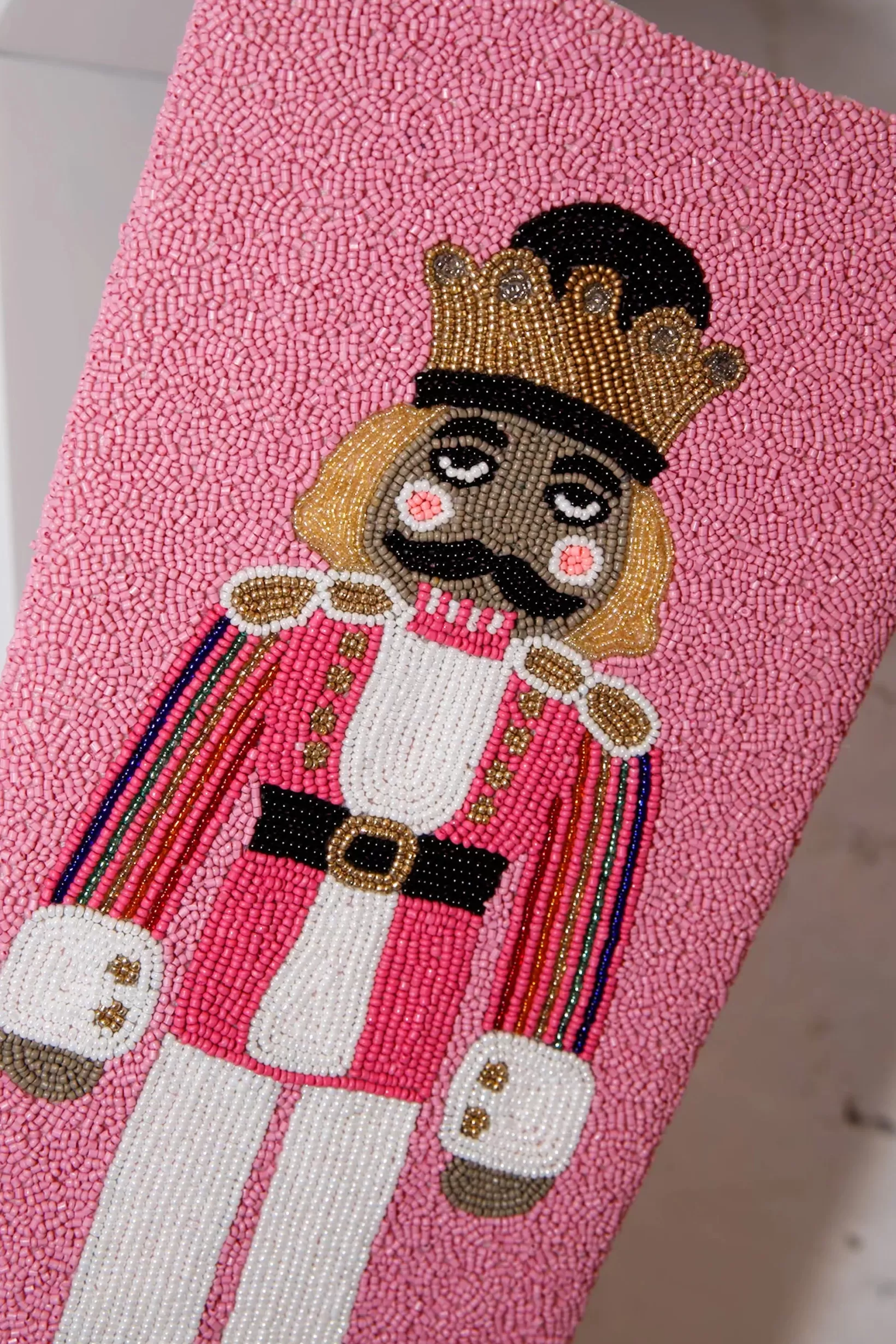Online Queen of Sparkles ITES x Sami Riccioli x Pink Medium Skin Nutcracker Stocking